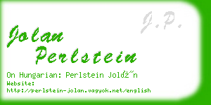 jolan perlstein business card